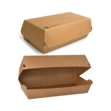 Pojemnik papierowy na bagietki biały 22 x 10,7 x 7,5 cm 25 sztuk