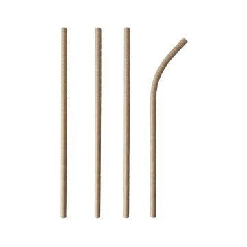 Słomki papierowe elastyczne kraft brązowe 6x200 mm 100 sztuk do napojów
