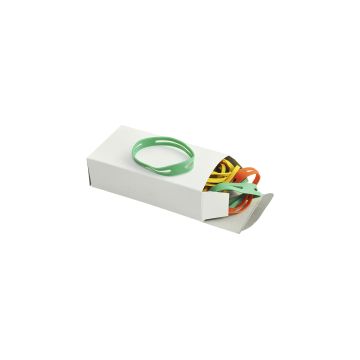 Gumki krzyżowe Q-CONNECT do paczek, 0,1kg, średnica 100mm, mix kolorów, 200 szt.