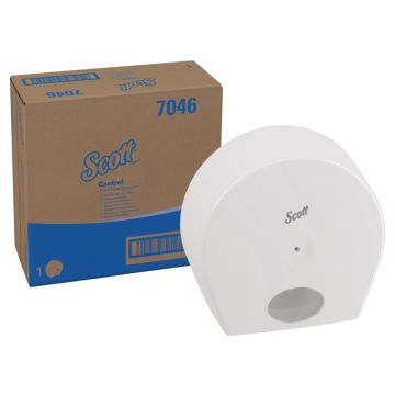 Dozownik do papieru toaletowego Jumbo SCOTT Control 7046 centralne odwijanie biały