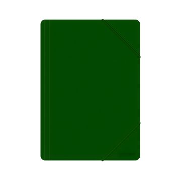 Teczka z gumką OFFICE PRODUCTS A4 z polipropylenu 500 mikronów zielona 3-skrzydłowa