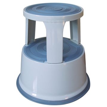 Taboret Biurowy Q-Connect, Mobilny, Metalowy, Szary