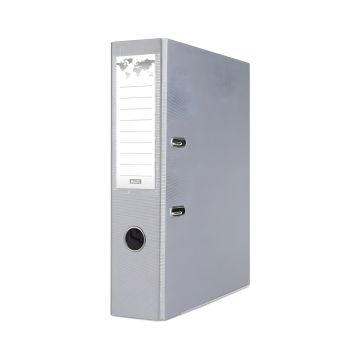 Segregator z szyną BASIC-S na dokumenty A4, 75mm, PP, szary