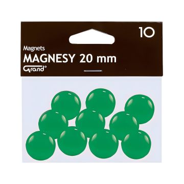 Magnes 20mm GRAND, zielony, 10 szt