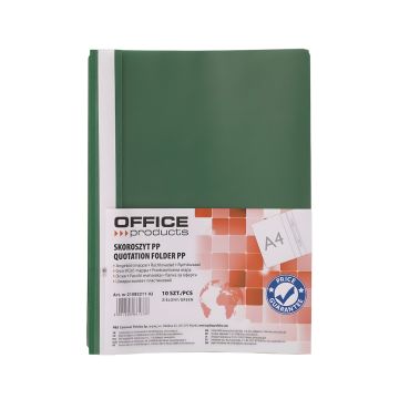 Skoroszyt OFFICE PRODUCTS na 120/180 mic z tworzywa PP zielony