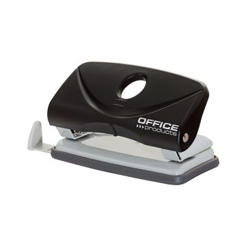 Dziurkacz biurowy OFFICE PRODUCTS do 10 kartek format A4 plastikowy czarny metalowe ostrza