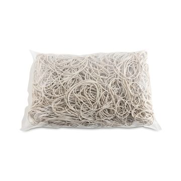 Gumki recepturki OFFICE PRODUCTS średnica 70mm grubość 1,5x1,5mm 60% kauczuku 1000g zgrzewka białe