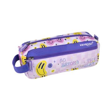 Piórnik saszetka papierowa KEYROAD z wzorem Smile 21,5x9x5,5 cm 1 sztuka