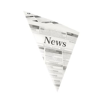 Torebki papierowe rożki Newsprint 32,5 x 23 x 23 cm 250g 1000 sztuk