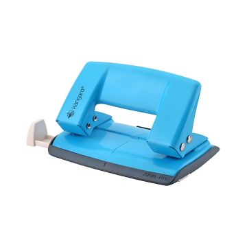 Dziurkacz biurowy KANGARO Aion-10G/S metalowy turkusowy do 10 kartek w pudełku PP