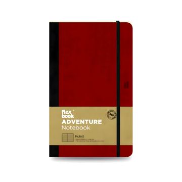 Notatnik Flexbook 13cm x 21cm Adventure  w linie Czerwony
