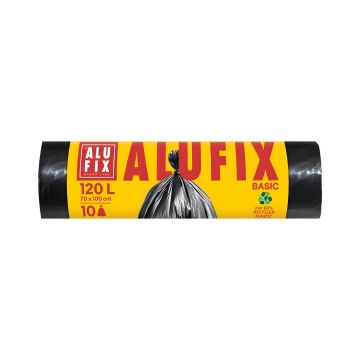Worki na śmieci ALUFIX Economy HDPE 120 l 10 sztuk czarne