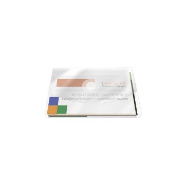 Kieszeń samoprzylepna Q-CONNECT na wizytówki z klapką 105x60mm transparentna 10szt