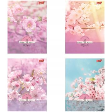 Zeszyt A5 60 Kartek Kratka 70g/m2 Laminowany Floral Beauty UNIPAP