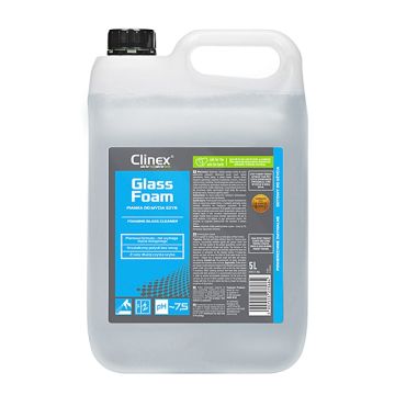 Pianka do mycia szyb Clinex Glass Foam, do powierzchni szklanych, 5l
