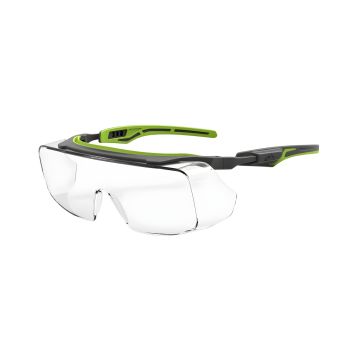 Okulary ochronne oversize MCR Karn-OTG bezbarwne soczewki UV szaro-zielone oprawki