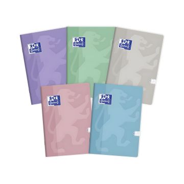 Zeszyt Oxford Touch A5 w kratkę pastelowy zestaw 10 sztuk