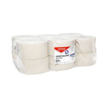 Papier toaletowy makulaturowy OFFICE PRODUCTS Jumbo jednowarstwowy 120m szary 12 sztuk