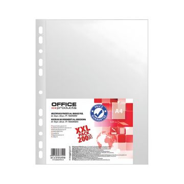 Koszulki na dokumenty A4 OFFICE PRODUCTS PP groszkowe 40 mikronów 200 szt.
