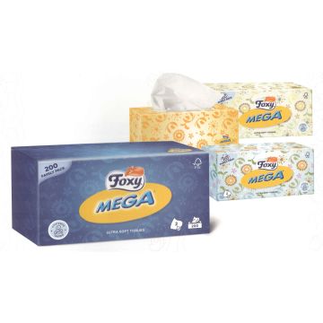Chusteczki kosmetyczne FOXY Ultra Miękkie 200 sztuk 2-warstwowe
