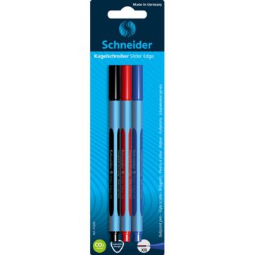 Długopis Schneider Slider Edge extra bold 1,4 mm, 3 szt. blister mix kolorów
