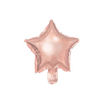 Balony Foliowe Gwiazdki Metalizowane Różowe Złoto 21 cm 25 szt.