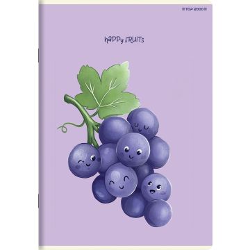 Zeszyt w linię format A5 32 kartki seria Top Fruit zestaw 10 sztuk