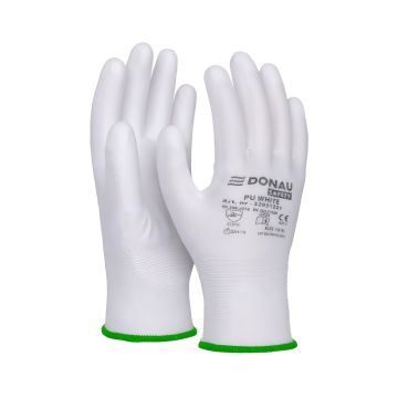 Rękawice ochronne DONAU SAFETY PU White kat. II rozmiar 11 białe