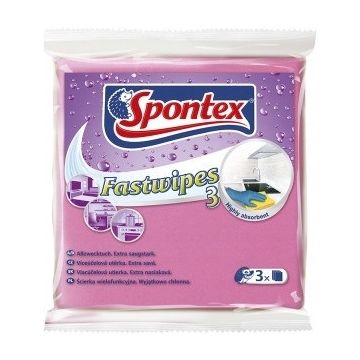 Uniwersalne Ściereczki z Grubej Włókniny Spontex Fast Wipes 3 szt.