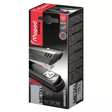 Zszywacz Metalowy Advanced Krótki Magazynek Grafitowy Metaliczny do 25 Kartek