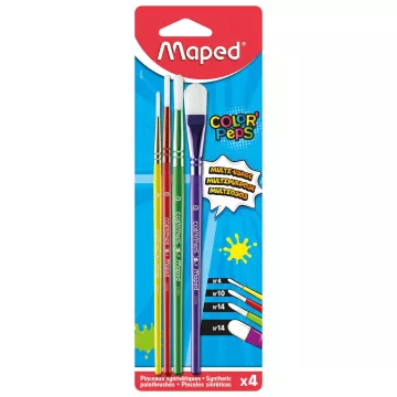 Pędzle syntetyczne Colorpeps mix 4 sztuki blister