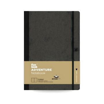 Notatnik Flexbook 17cm x 24cm Adventure  w kropki czarny