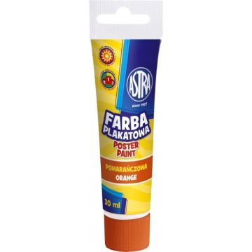 Farba plakatowa ASTRA pomarańczowa 30ml