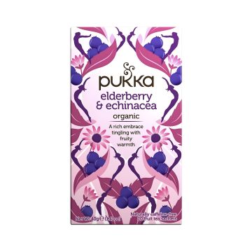 Herbata PUKKA Czarny Bez i Echinacea w Kopertach 20 Sztuk Ekologiczna BIO