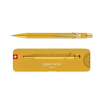 Ołówek automatyczny Caran d'Ache 844 Goldbar w pudełku żółte złoto