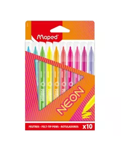 Flamastry Neon Maped 10 sztuk pudełko