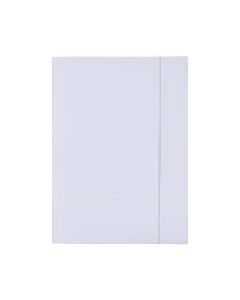 Teczka z gumką kartonowa OFFICE PRODUCTS Budget Pro A4 250gsm biała 3-skrzydkowa