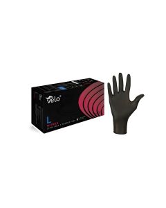 Rękawice nitrylowe VELO Nitrile Black L 100 szt. | bezpudrowe, bezlateksowe