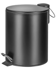 Kosz ze stopką Donau Home Modern, wolnoopadający, 5l, czarny