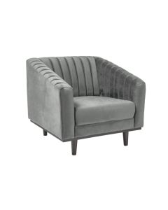 Fotel Asprey 1 Velvet szary Bluvel 14 Wenge