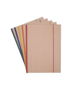 Teczka z gumką OFFICE PRODUCTS Eco Kraft karton A4 300 gsm 3-skrzydłowa mix kolor&oacute;w
