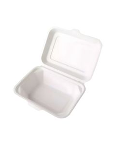 Menubox z trzciny cukrowej niedzielony pojemność 600 ml wymiary 18 x 13,5 x 7 cm 50 sztuk