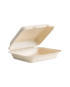 Menubox z trzciny cukrowowej niedzielony naturalny 24 x 20,7 x 6,9 cm 50 szt.