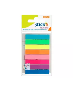 Zakładki indeksujące samoprzylepne mix 8 kolor&oacute;w neonowych 8x45mm