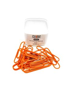 Spinacze do papieru MAS Cubbie 50 mm Pomarańczowe