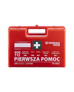 Apteczka DONAU SAFETY plastikowa K-15.2 +A pomarańczowa z wieszakiem