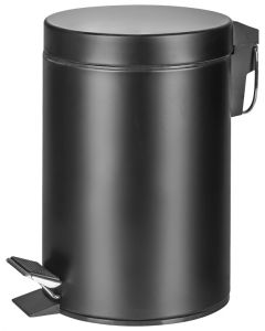Kosz ze stopką Donau Home, wolnoopadający, 3l, czarny