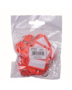 Zawieszki Na Klucze Office Products, 50X20Mm, 10Szt., Czerwone