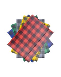 Teczka z gumką OFFICE PRODUCTS A4 karton lakierowany 320gsm 3-skrzydłowa mix kolor&oacute;w w kratę