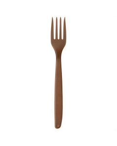 Widelce z wł&oacute;kien drzewnych REUSE WPC ciemny brąz 18,5 cm 50 szt.